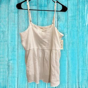 BNWT Mimi Maternity White Babydoll Tank Top